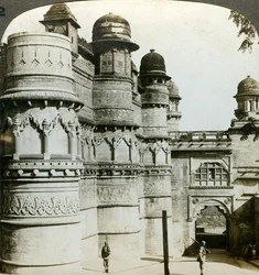 Man Singh Palace, Gwalior, Madhya Pradesh, Indie, c 1900.