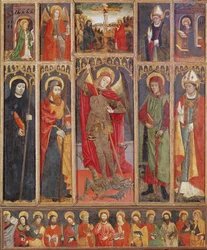 Oltářní obraz sv. Michala (tempera na desce)
