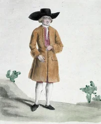 Kvaker - kresba, deb. 19. století