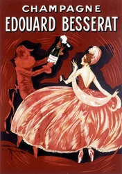 Reklamní plakát na šampaňské Edouard Besserat, konec 19. století