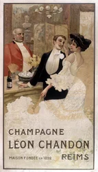 Reklamní plakát na šampaňské Léon Chandon, konec 19. století