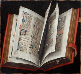 Otevřená liturgická kniha - Anonymní - c. 1525 - Olej na dřevě - Uměleckohistorické muzeum, Vienne