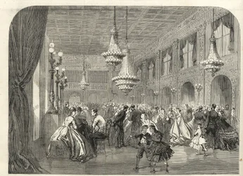 Baden Baden (Baden-Baden), Německo - Uvnitř konverzační místnosti - 1867