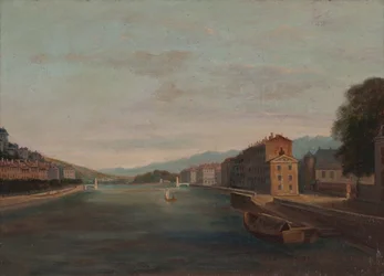 Banks of the Isère v Grenoblu 1864 (olej na plátně)