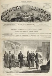 Chateau de Saint-Cloud Napoleon III přijímá Juana Prima (španělský generál a státník) (Juan Prim