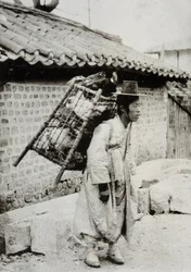 Obchodník s kuřecím masem, Korea, konec 19. století
