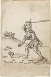 Nezlomte korunu [fol. 43 recto], asi 1512-1515 (pero a černý inkoust na křídovém papíře)