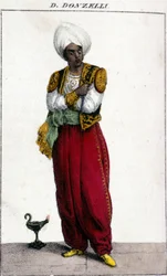 Domenico Donzelli (1790 - 1873), italský tenor, reprezentovaný v Otello Gioacchinem Rossinim. La Scala
