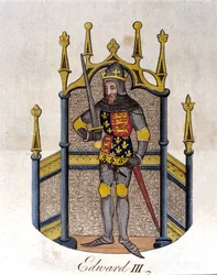 Edward III král Anglie (1312-1377).