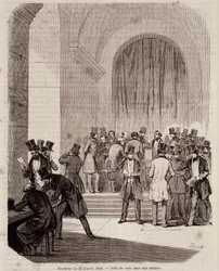 Volby dne 23. dubna 1848: volební místnost v sekci – v „“Současné populární historii““