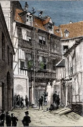 Zkušenosti s vodním barometrem, který provedl v Rouen Pete et Blaise Pascal.