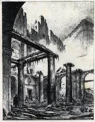 Požár italského divadla v Paříži v roce 1838