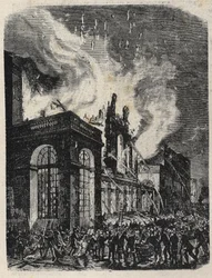 Požár Opery de la rue Lepelletier (Le Peletier) v Paříži 28. října