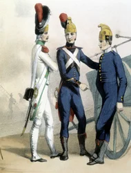 Hasiči v uniformách - cca. 1850