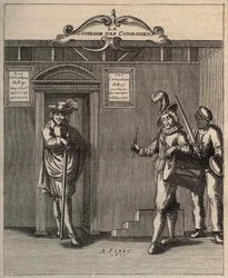 Frontispice „Komedie komiků, báseň nového vynálezu“ od Georgese de Scudery - 1635