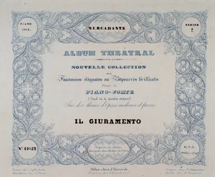 Frontispice opery Il Giuramento od Mercadante (1837)
