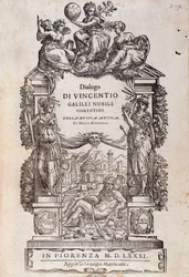 Frontispis z Dialogu staré a moderní hudby od Vincenza Galilei
