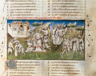 „Jak byli vyrobeni první králové“, z „Le roman de la rose“, Folio 68v