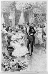 Ilustrace „Le Rouge et le Noir“ od Stendhala. Rytina z konce 19. století.