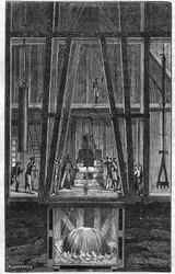 Interiér studny Artesien of Passy v roce 1888 v „“ novinách mládeže „“ z roku 1888.