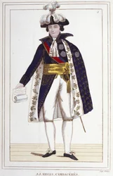 Jean Jacques Régis de Cambacérès (1753-1824), francouzský právník a politik. Rytina z roku 1830.