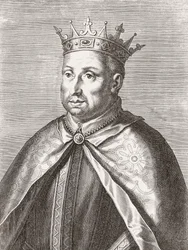 Portugalský král Afonso II. Portrét.