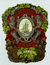 Označení “” Bellot Cognac - Fine Champagne”, sd. 19. století.