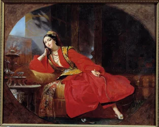 Odaliska v červené Anonymní malbě. 19. století Avignon, Musee Calvet