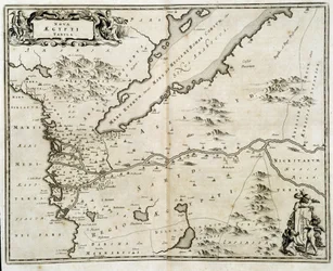 Mapa Egypta - rytina od Dappera