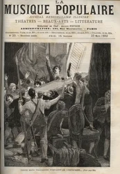 Cembalo Marie-Antoinetty Histoire de 1834 „“ Třicet rázných rukou uchopí nástroj...““ pod zděšeným pohledem královnina ladičky, vpravo.