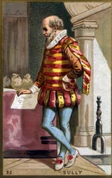 Maxmilián z Bethune, baron z Rosny, vévoda ze Sully (1560 - 1641). Chromolitografie 19. století.