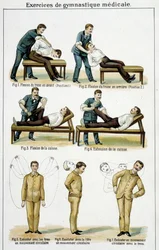 Cvičení lékařské gymnastiky - v „Bilz, přírodní léčba“, konec 19. století