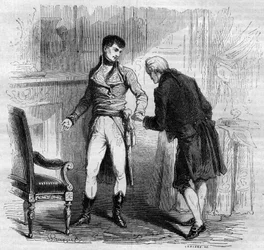 Setkání italského skladatele Niccola Vita Piccinniho (1728-1800) a prvního konzula Bonaparta (Napoleon 1.