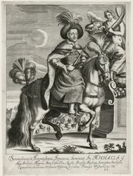 Michal Korybut Wisniowiecki (1640-1673), král Polska a velkovévoda litevský - Anonym - c. 1670 - Mědirytina - 36,5x27,2 - Soukromá sbírka