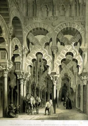 Mozarabská kaple v katedrále Cordoba (starověká mešita) - v „“Uměleckém a monumentálním Španělsku slavných míst a památek Španělska““ od Dona Genara Pereze de Villa