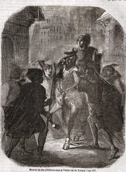 Vražda Ludvíka I. z Valois, vévody orleánského (1372-1407), ve Staré ulici Temple Jeanem sans Peur - v „Histoire de France“ od L.-P. Anquetila