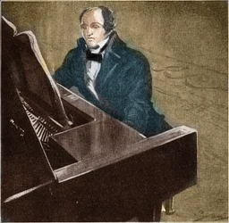 Muzio Clementi (1752-1832). Italský klavírista a skladatel. Ilustrace z roku 1932.