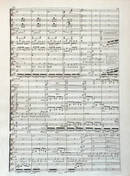 Strana hudební partitury Siegfrieda, Wagnerova opera