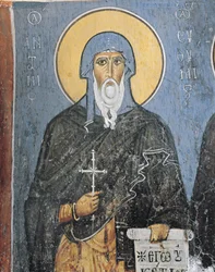 Obrazy svatého Antonína, kostel Panagia Ties Asinou, Nikitart, Kypr
