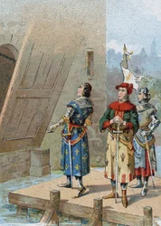 Filip VI. z Valois (1293-1350), francouzský král před hradem broye 26. srpna