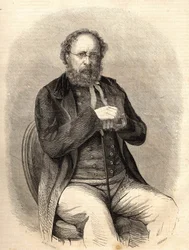 Pierre Joseph Proudhon (1809 - 1865). Francouzský socialistický teoretik, předchůdce anarchismu. Rytina z roku 1865. Kolekce Bianchetti