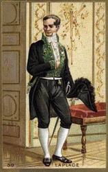 Pierre Simon de Laplace (1749 - 1827), francouzský matematik a astronom. Chromolitografie 19. století.