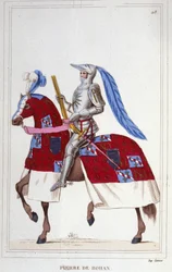 Pierre, vikomt de Rohan, Sire de Gie (1451-1513). Maršál Francie. Rytina z roku 1830.