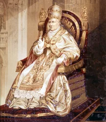 Pius IX. (1792 - 1878). Chromolitografie.