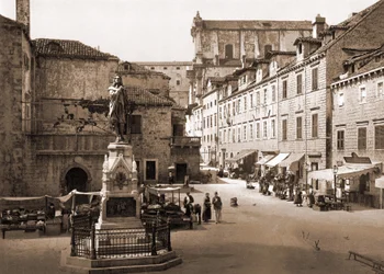Místo Gundulic v Ragusa. sd. koncem 19. století.