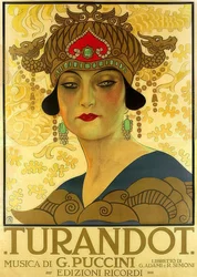 Plakát k opeře Turandot v Teatro alla Scala. 1926
