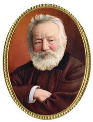 Portrét francouzského spisovatele Victora Huga (1802-1885). Chromolitografie z konce 19. století.
