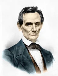 Portrét Abrahama Lincolna (1809 - 1865) 16. prezidenta Spojených států amerických.
