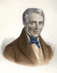 Portrét Alessandra Manzoniho, italského spisovatele (1785 - 1873)