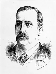 Portrét Alexandra Borodina (1833 - 1887), ruského skladatele.